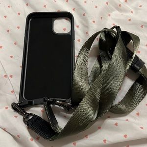 Bandolier crossbody IPhone 11 leather case